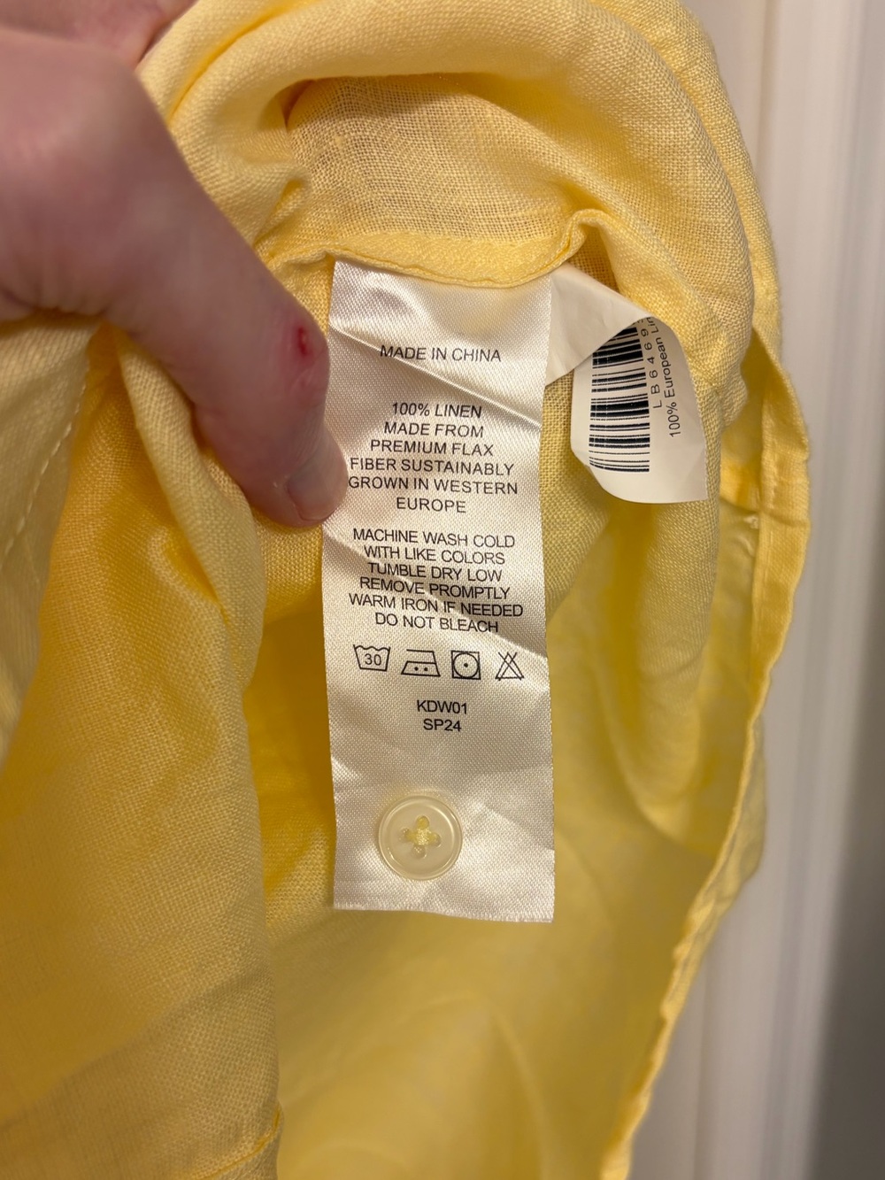 NWOT 100% European Linen Camp Shirt - Picture 6 of 7